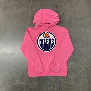 NHL Edmonton Oilers Hoodie Pink Womens Small